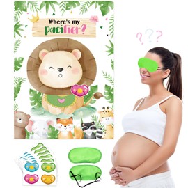 Pin The Pacifier on The Poster with 24 Pacifiers - A Fun Party Favor for Adult Gender Reveal Decorations Cute Birthday Party Supplies