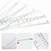 Pack of 5 Plastic Rulers 15 cm, Transparent Rulers Set,