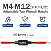 Bestgle Adjustable Tap Wrench Handle, M4-M12 (3/16"-1/2") Tap Handle Reamer