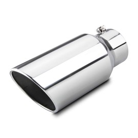 LCGP 5" inlet Universal Diesel Truck Exhaust Tip,Stainless Steel, 7" outlet,Polished, Bolt-On