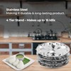 KSJONE Stainless Steel Idli Stand | 4-Plates Idli | Idli