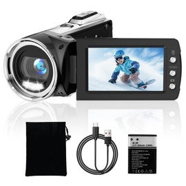 Weochi Video Camera Camcorder FHD 2.7K 36MP Digital Cameras Recorder for YouTube TikTok 2.7" 270 Degree Rotation Screen Vlogging Camcorders for Kids Birthday Gifts