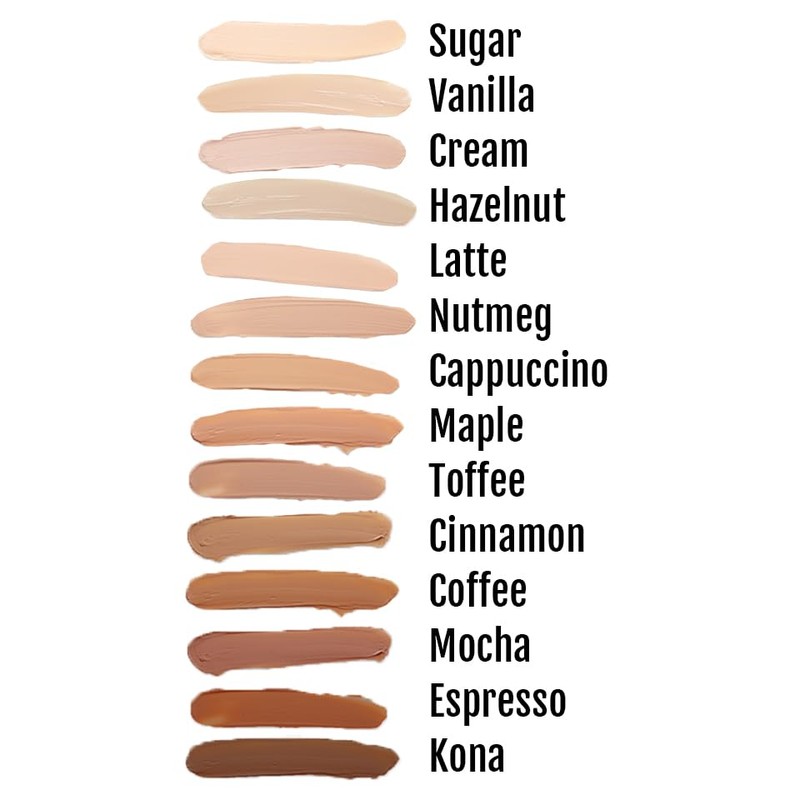 BaeBlu Organic LUX Liquid Foundation SAMPLES, Cream, Hazelnut, Latte