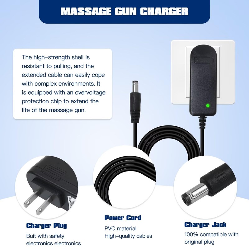 Replacement Charger for Hyperice Massage Gun Fits for Hypervolt Go