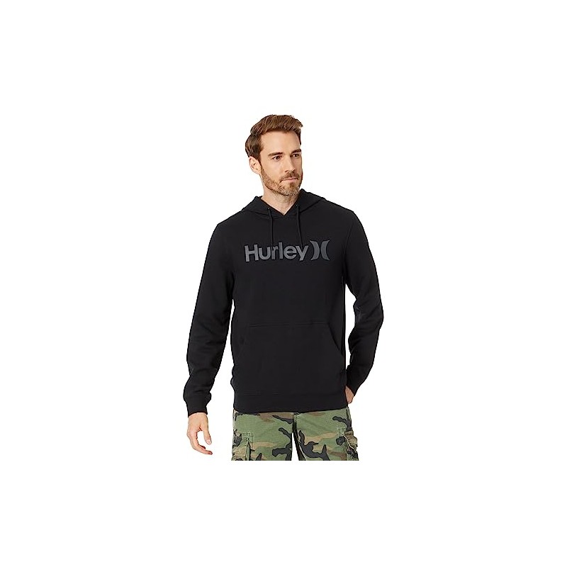 Hurley Men's One & Only Solid Fleece Pullover Hoodie, Black