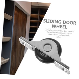 4pcs Sliding Door Wheel Pulley Track Roller for Wardrobe and Cabinet Doors Heavy Duty Steel Hardware for Smooth Ideal for Sliding Closet