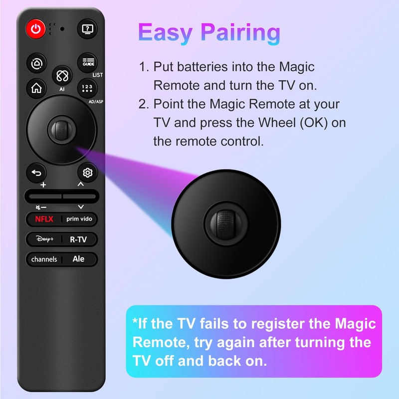 Alkia MR25GA Remote Compatible with LG Magic Remote Control with