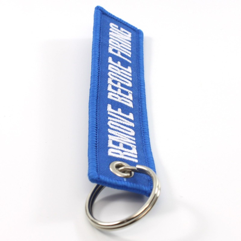 Rotary13B1 Remove Before Firing Keychain - Blue/White