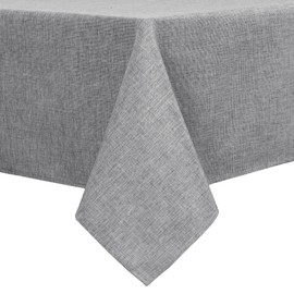Hiasan Faux Linen Square Tablecloth - Wrinkle Free, Washable Rust-Proof Square Table Cloth for Kitchen Dining Room Holiday Table Cover for Party Dinner, Farmhouse, Grey, 30 X 30 Inch