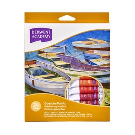 Derwent R33040 Academy Gouache Paint 12Ml 24Pk