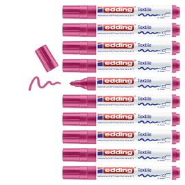 edding 4500 CR Textile Marker - Carmine (Pack of 10)