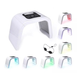 Omega Maquina Facial De Luz Led 7 Colores, Cara Y Cuello, Googles
