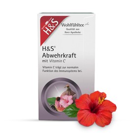 H&S Defense with Vitamin C Tea: Fruity and Soothing Tea Blend with Vitamin C, 20 x 1.8 g