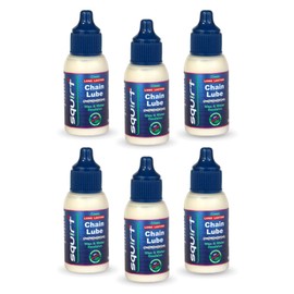 Squirt Chain Lube for Bikes (0.5 Oz, 6 Pack) – Long-Lasting Lubricant for All Bike Chains – All-Weather Dry Bike Chain Lube to Reduce Noise & Chainsuck – Bicycle Tools & Maintenance Aid