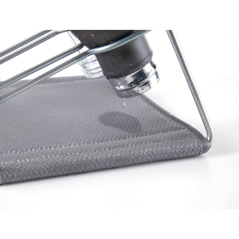 Metaltex 323003 Dish Drainer for Bottles, Grey, 30 x 17