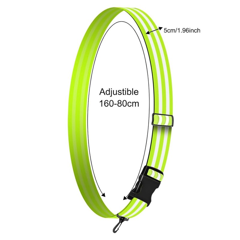ANCLLO 2PCS Reflective Sash for Walking at Night Adjustable Reflective
