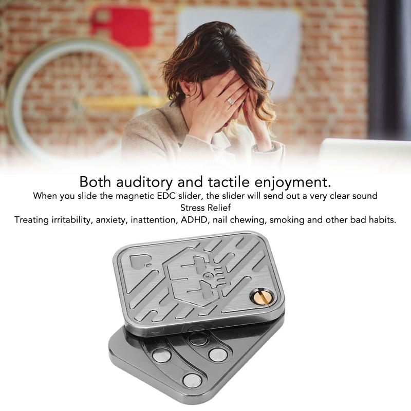 Magnetic Fingertip Push Slider Zinc Alloy EDC Stress Relief Push