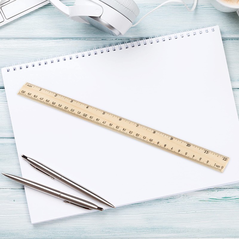WUWEOT 72 Pack Wooden Ruler, 12 Inch Rulers Bulk, Office