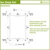 FLORALEAF Sun Shade Sail 12' X 12' Rectangular Waterproof Sun