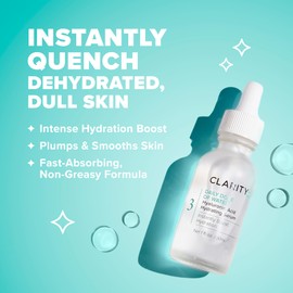 ClarityRx Daily Dose of Water Hyaluronic Acid Serum for Face, Natural, Plant-Based Daily Anti Aging Hydrating Serum Treatment for Dry, Dull Skin, No Parabens, All Skin Types