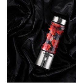 Portable Smoothie blender Glass bottle Mini USB rechargeable 2 battery Handheld Shakes blend Cup USB juicer Cordless Personal smoothies maker mixer