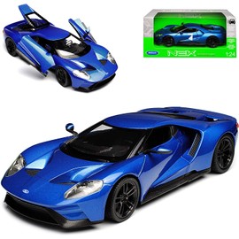 Welly Nex Models 24082 Compatible with Ford GT Metallic Blue 2017 1:24 Finished Model