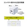 Sanwa Supply ACA-IP79W Cube USB Charger (2.4A, White)
