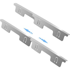 VANROUG 4PCS Stove Gap Covers Stainless Steel, Range Trim Kit, Kitchen Stove Counter Gap Cover, Stove Counter Gap Covers, Stove Gap Filler Retractable Length 13.8"/350mm to 27.5"/700mm (Silver)