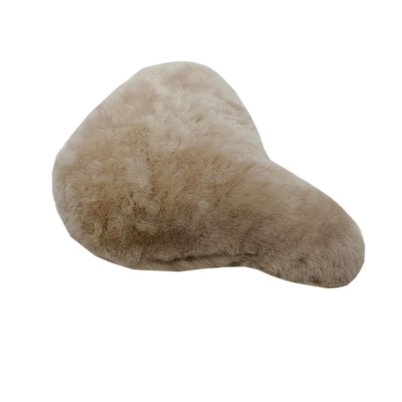 Reissner Lambskin Bicycle Saddle Cover Lambskin Combined with Faux Fur