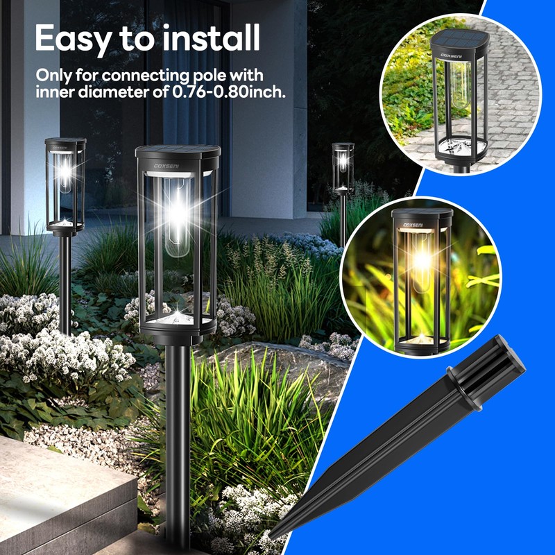 8 Pack Reinforced Ground Stakes, 0.75" x 5.12" Solar Lights