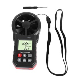 Digital Anemometer LCD Backlit Display Maximum Minimum Average Wind Speed and Temperature Tester