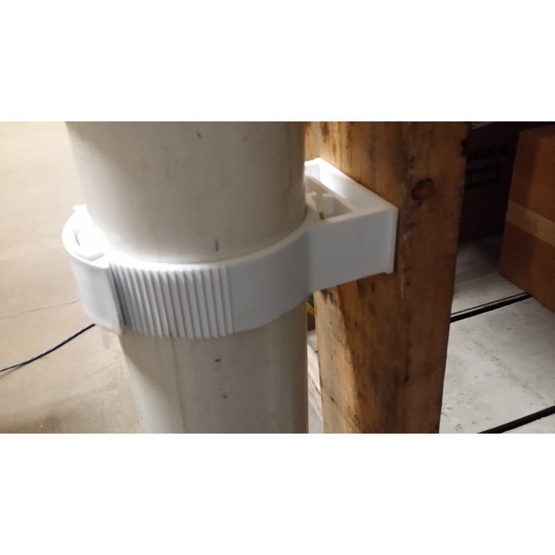 SnapnStrut 101-115HSPP White 10pack White Surface Mount Polypropylene Pipe Hanger,