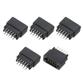 PATIKIL Card Edge Connector Black Socket Straight Connection 10 Pin 2.54mm Pitch for PCB Circuit Board, Game Console, Pack of 5