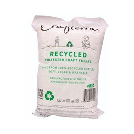 Recycled Soft Toy Filling Polyester Stuffing for Plush Knitted Toys, Cushions and Pillow Filler, Art Crafts. Made in The UK from Recycled Plastic Bottles.100g