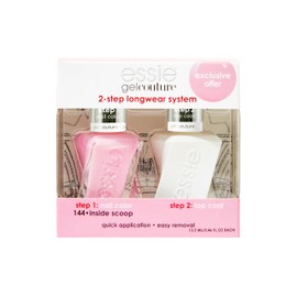 essie gel couture long-lasting mani kit, vegan, pink, top coat, Inside Scoop Kit, 1 set