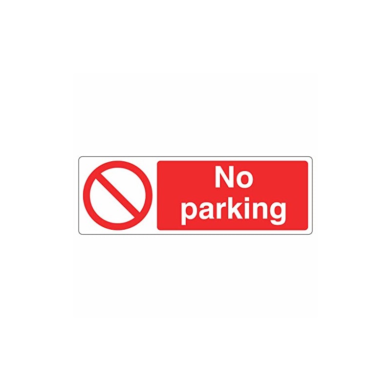 300mmx100mm No Parking Sign Rigid Plastic