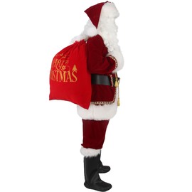Wabolay Santa Claus Costume for Men Santa Suit Adults 11pcs Mens Deluxe Professional Christmas Clause Outfit Xmas Suits Set 3XL