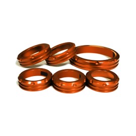 LSAUTO Air Conditioner Headlight Switch Knob 4WD Wheel Drive Trailer Gear Switch Knob Cover for 2021-2024+ Ford Bronco Accessories Aluminum Alloy 6PCS (Not Fit Bronco Sport) (Orange)