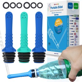 3PCS-Pack Backpacking Bidet for Camping Portable Bidet Pipe for Toilet, Universal Travel Bidets Compatible with Your Empty Plastic Bottle Mouth-Handheld Shattaf for Personal Hygiene,Cleaning,Outdoor