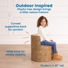 ECR4Kids SoftZone Tree Log Chair, 12in, Flexible Seating, Chocolate