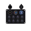 8 Gang Switch Panel Toggle Rocker Switch Panel Waterproof Dual