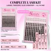 AILAISHI Lash Clusters Kit, DIY Cluster Eyelash Extensions 5‑18mm,144pcs Fluffy