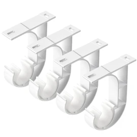 Soportes para barra de cortina de techo, ganchos blancos para barra de cortina de techo para barra de 1 pulgada, ganchos de techo resistentes para cortinas, colgador de soporte de cortina de techo,
