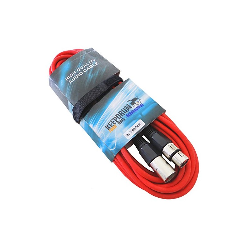 keepdrum MC-001XX RD Microphone Cable 6 m Red XLR Female/XLR
