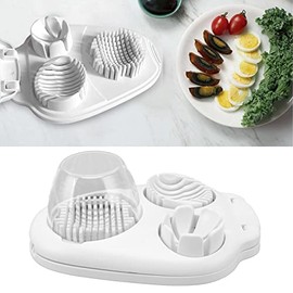 Cortador de Huevos Cocidos, Rebanador de huevo Cortadora de Huevo Dicer de Huevos Ahorro de Tiempo 3 Modos de Corte con Tapa para Sándwich Apto para Cortar Fresas, Champiñones, Kiwi