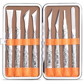 Exfoliating Ingrown Toenail Removal Pedicure Knife,Decorative Foot Knives for Ingrown Callus Shaver Feet Nail Correction Pliers Scissors Corn Remover With Storage Bag (1)