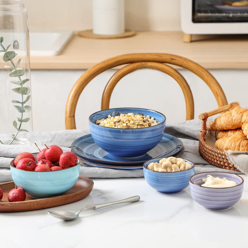 Selamica Ceramic 12 Oz Dessert Bowls Set, Small Bowls for