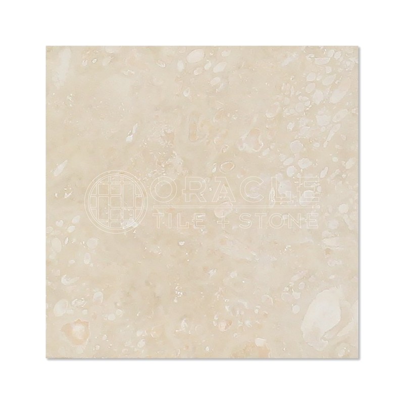 Ivory (Light) Travertine 4 X 4 Field Tile, Filled &