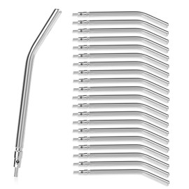 Keilend Metal Air Water Syringe Tips Dental 20 Pcs, Stainless Steel 3 Way Air Water Syringe Tips, Reusable Dental Spray Nozzles Tip for Oral Cleaning - 273℉ Heat Resistant