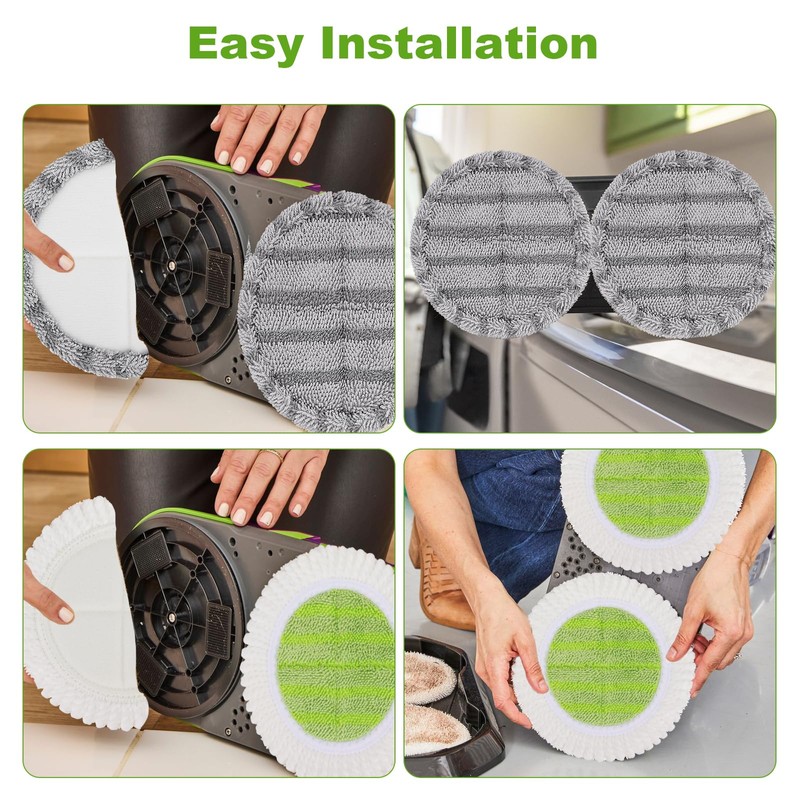6.3 inch Electric Spin Mop Pads Compatible with Vmai Alfabot